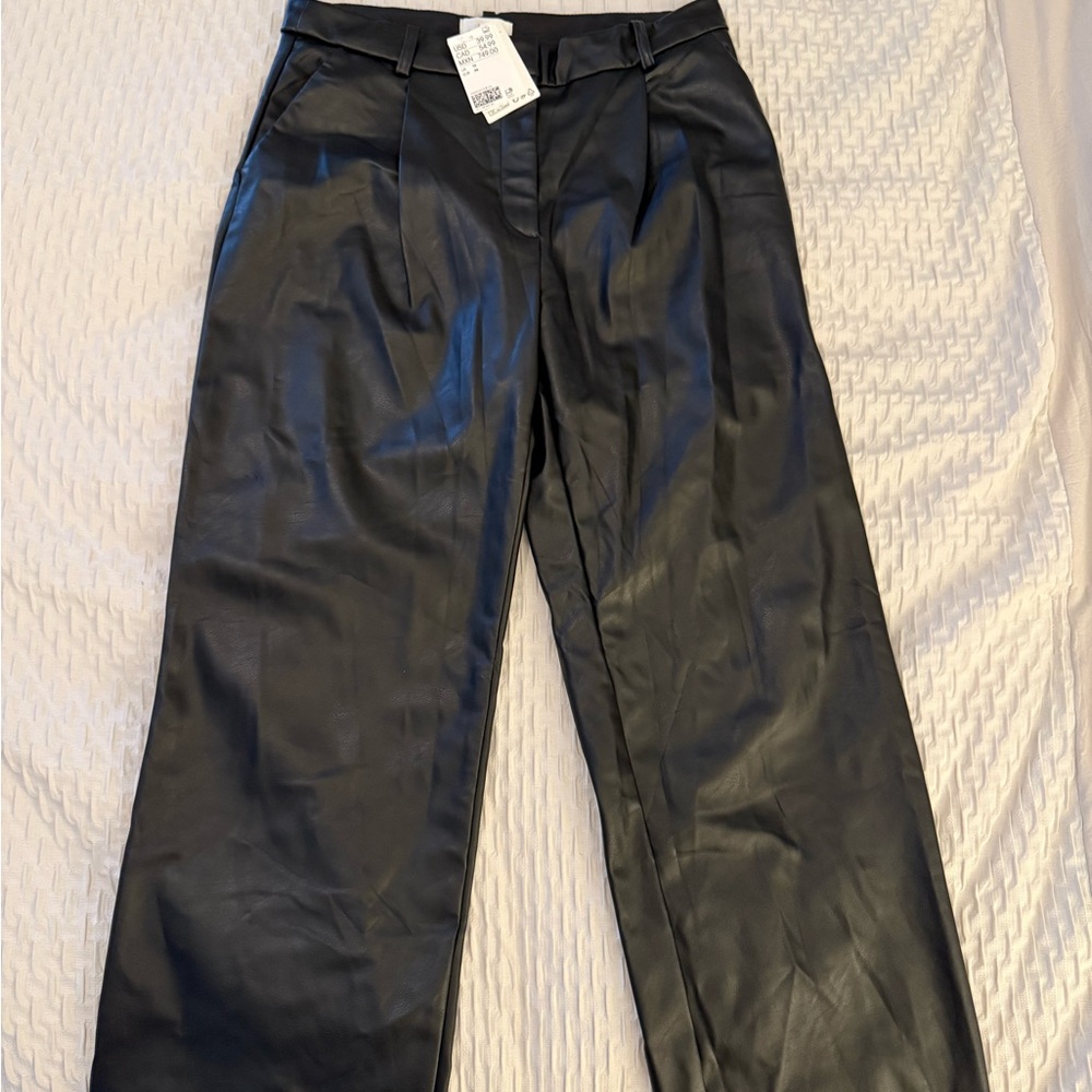 Women's Black Leather Pants